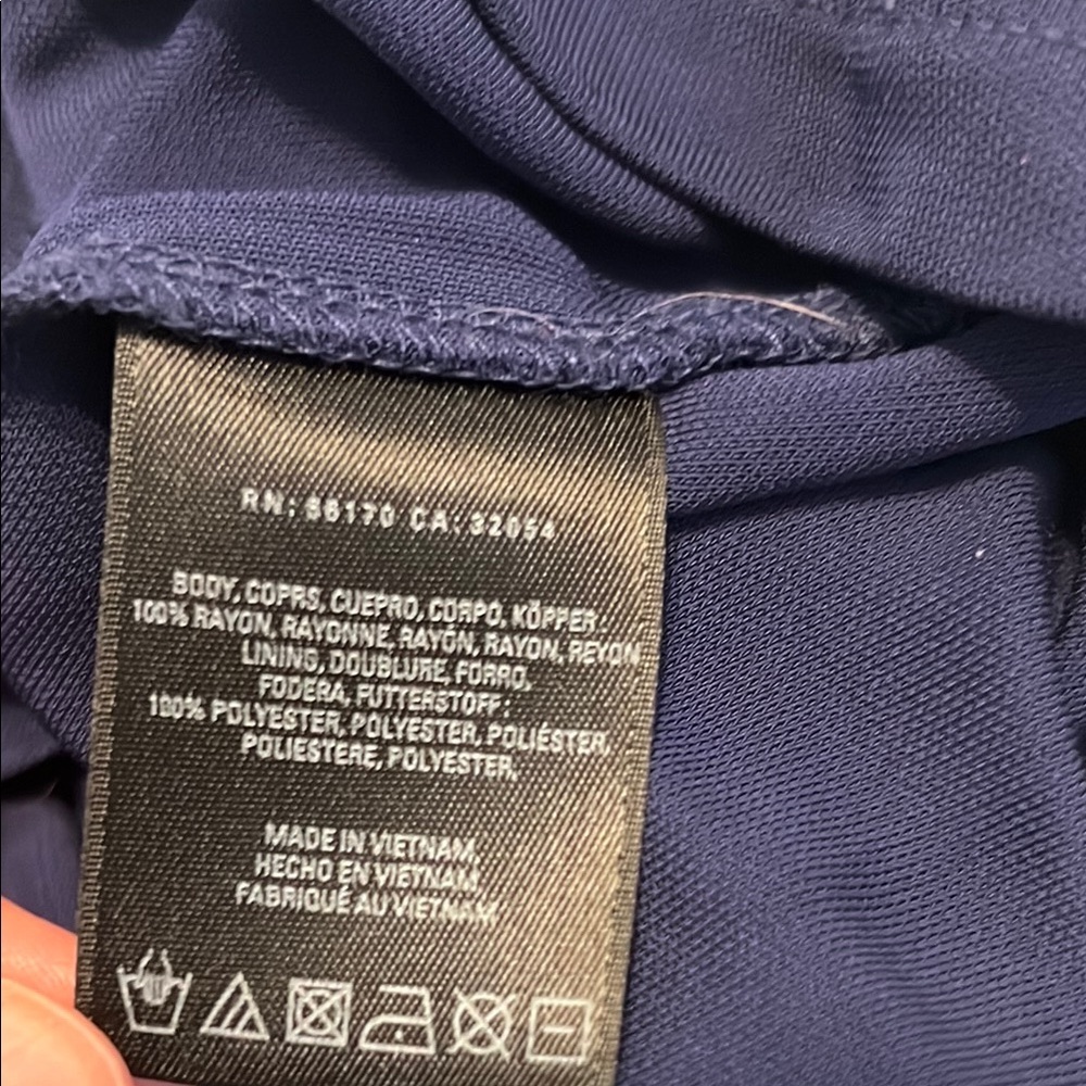 Maeve Anthropologie Navy Blue Braided Waist Maxi Dress V-Neck Sleeveless Size 8 - Picture 8 of 8